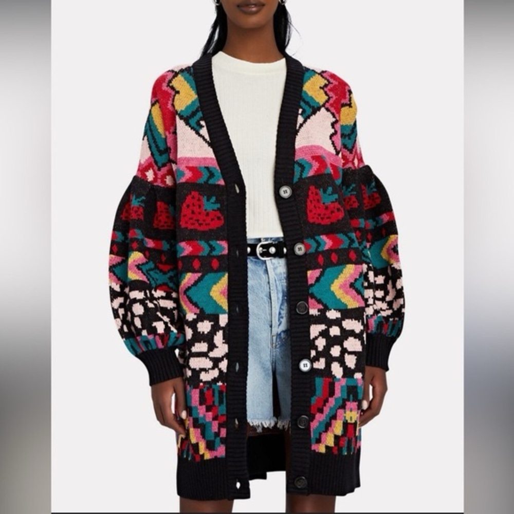 NEW Farm Rio Crazy Mix Cardigan S
